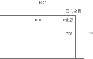 四六全版、B全のサイズ